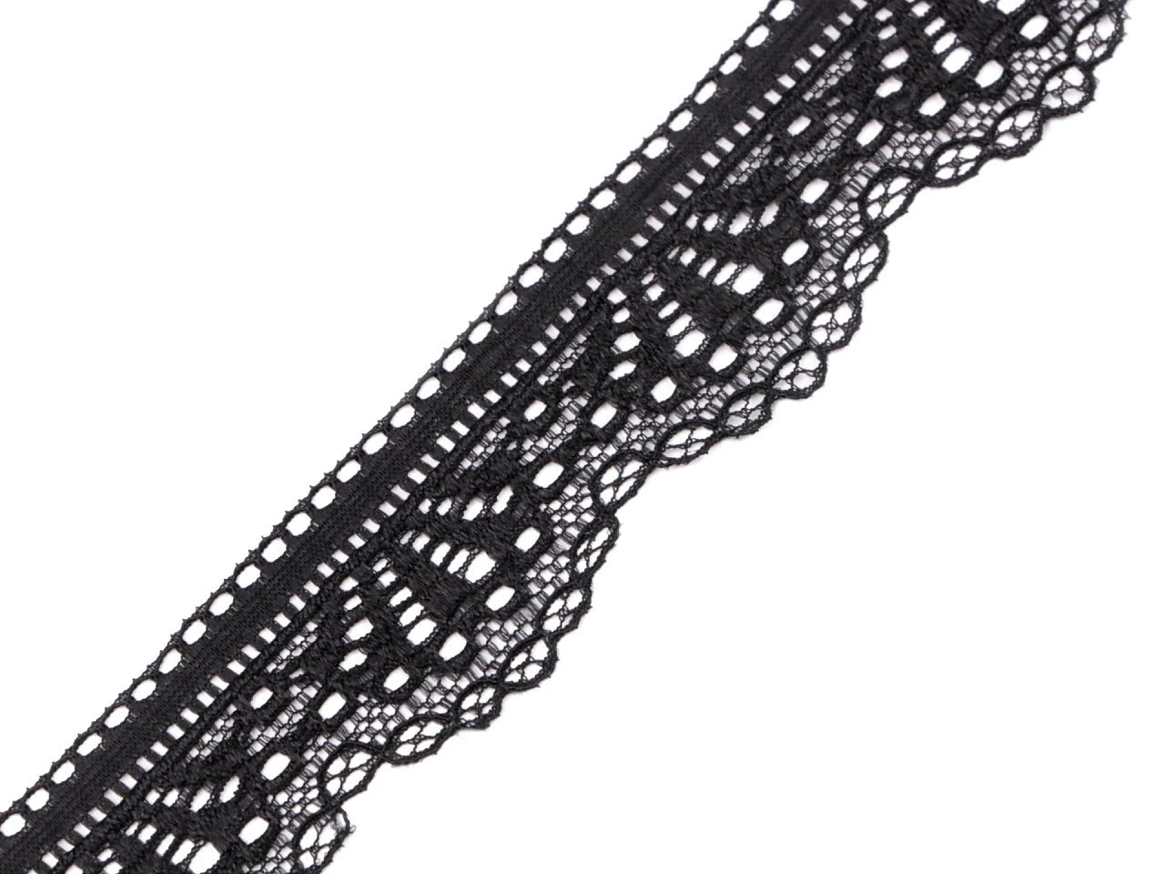 Image avec dentelle élastique 3 cm - noire – disponible chez Šarlotes audumi