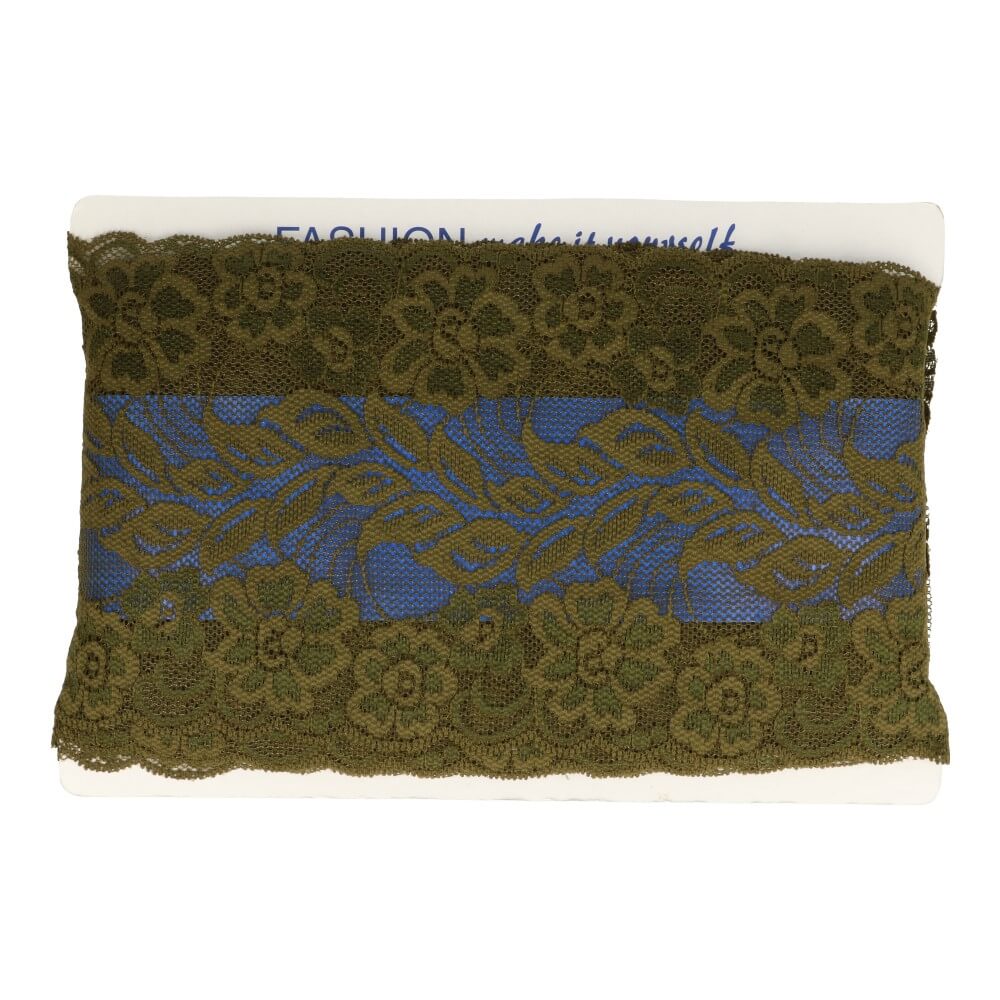 Lacet en nylon élastique - 15 cm - vert