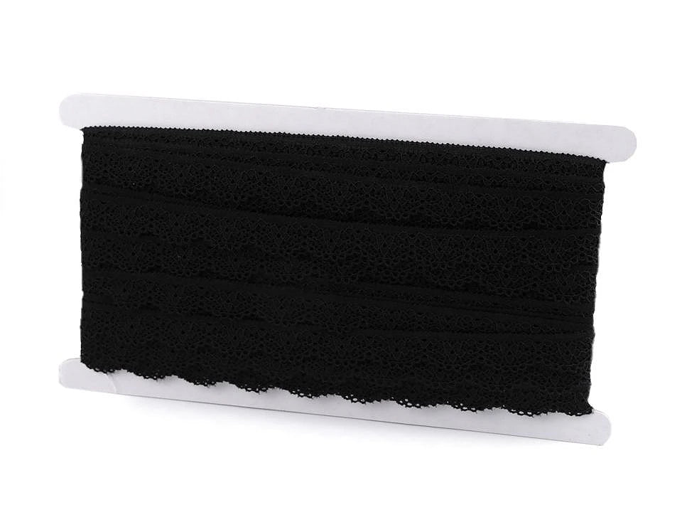 Dentelle élastique en polyamide - 1,6 cm noire