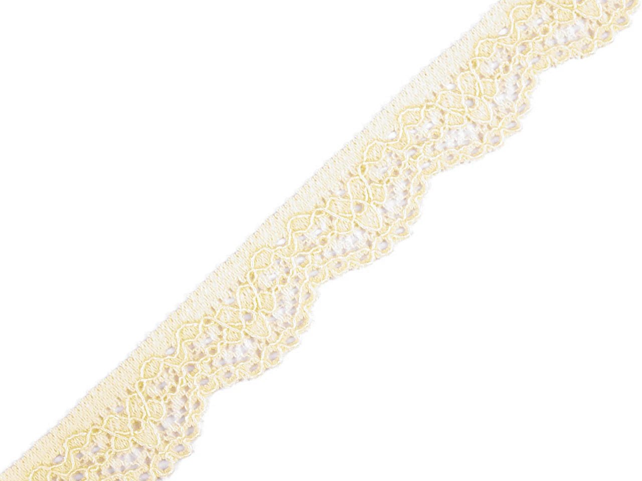 Dentelle élastique en polyamide - 1,6 cm vanille
