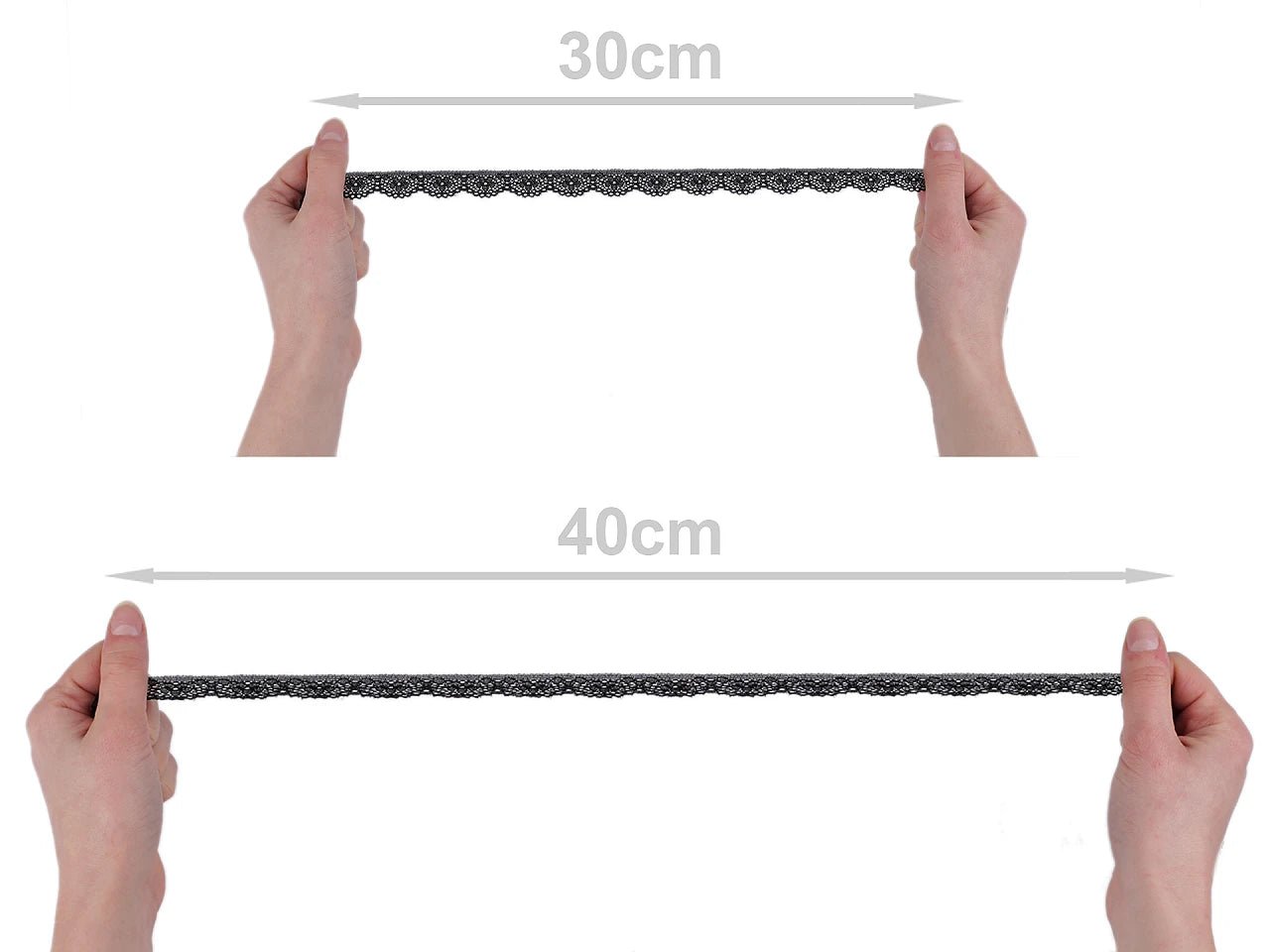 Dentelle élastique en polyamide - 1,6 cm vanille