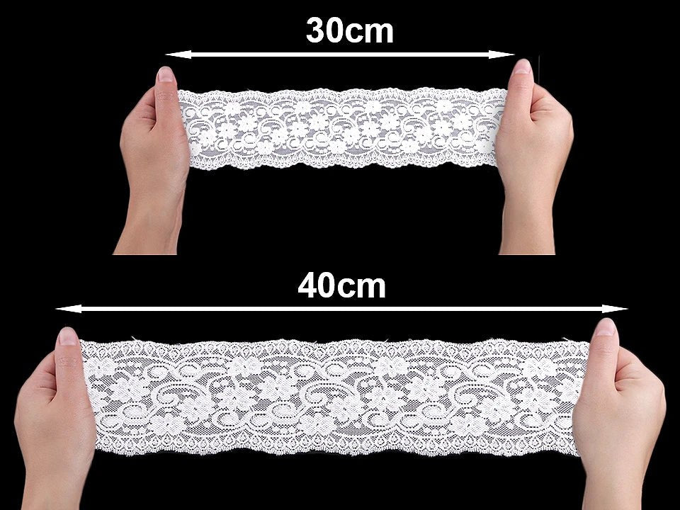 alt
Elastic polyester lace - 10 cm - milk white
