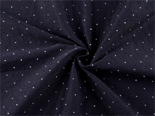 Tissu extensible pour robe avec cristaux – disponible en ligne chez Šarlotes audumi