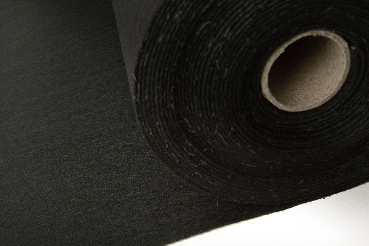feutre en rouleaux, 1 mm - noir 220 g/m²