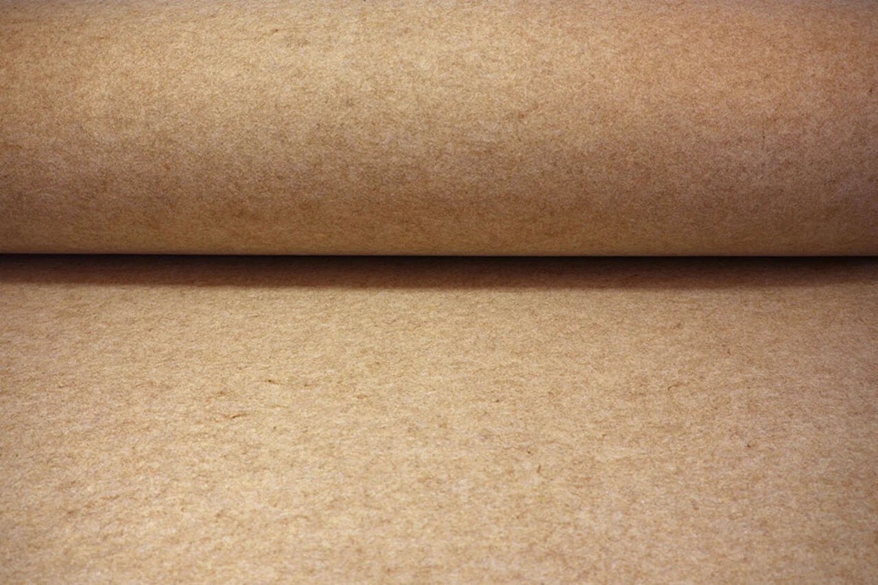 Tissu feutre en rouleaux, doux, 1 mm - caramel 220 g/m²