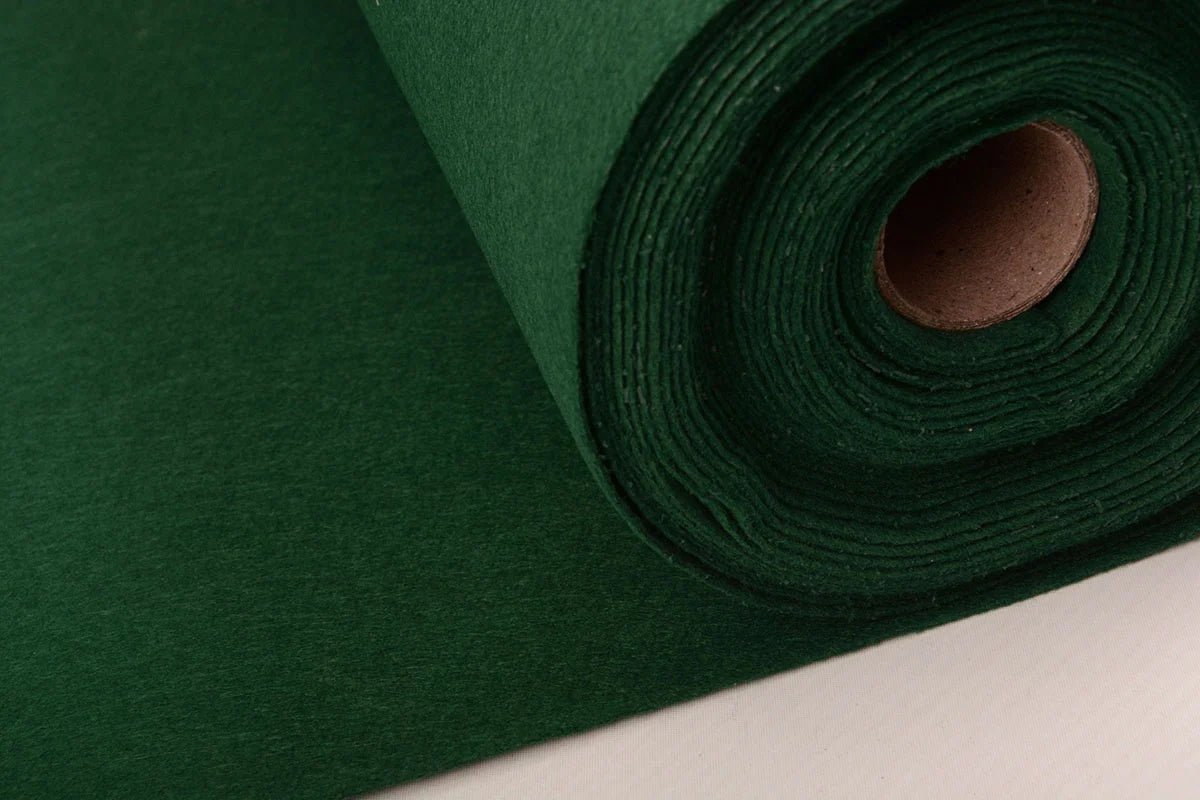 Feutre en rouleaux, doux, 1 mm - vert foncé 220 g/m²