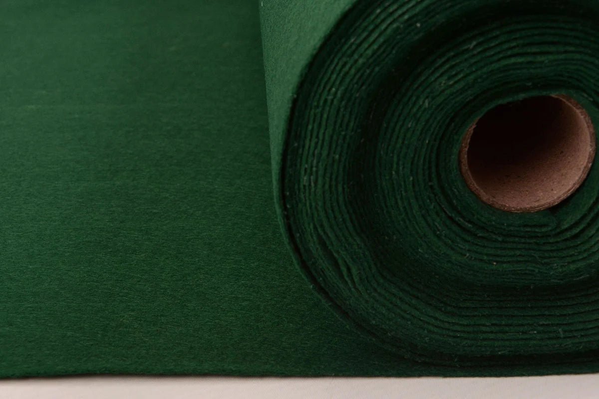 Feutre en rouleaux, doux, 1 mm - vert foncé 220 g/m²