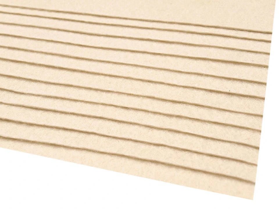 Feuille de feutre, 1 mm, 20x30cm - vanille
