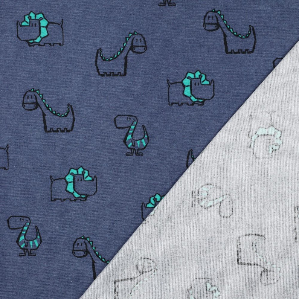 Flanelle - dinosaures 165 g/m²