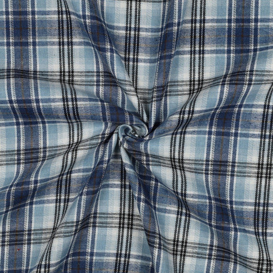 Image de flanelle bleu clair à carreaux 137 g/m² – disponible chez Šarlotes audumi
