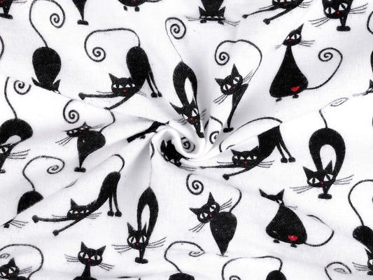 Chat en flanelle – disponible en ligne chez Tissus Charlotte