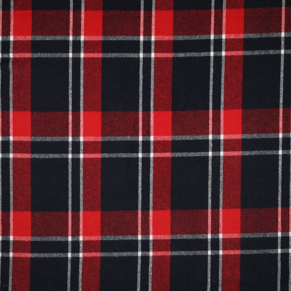 Flanelle rouge et noire 260 g/m²