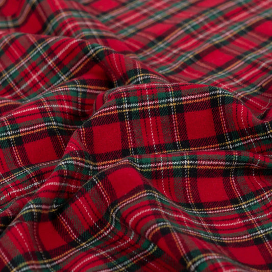 Image avec flanelle - à carreaux rouges 135 g/m² – disponible chez Šarlotes audumi