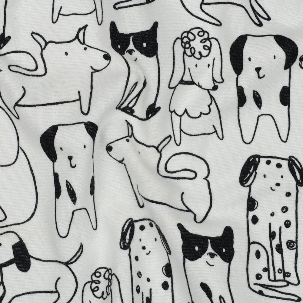 Image de flanelle - chiens 165 g/m² – disponible chez Šarlotes audumi
