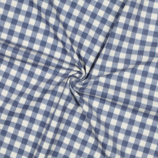 Image de flanelle - à carreaux bleus 165 g/m² – disponible chez Šarlotes audumi