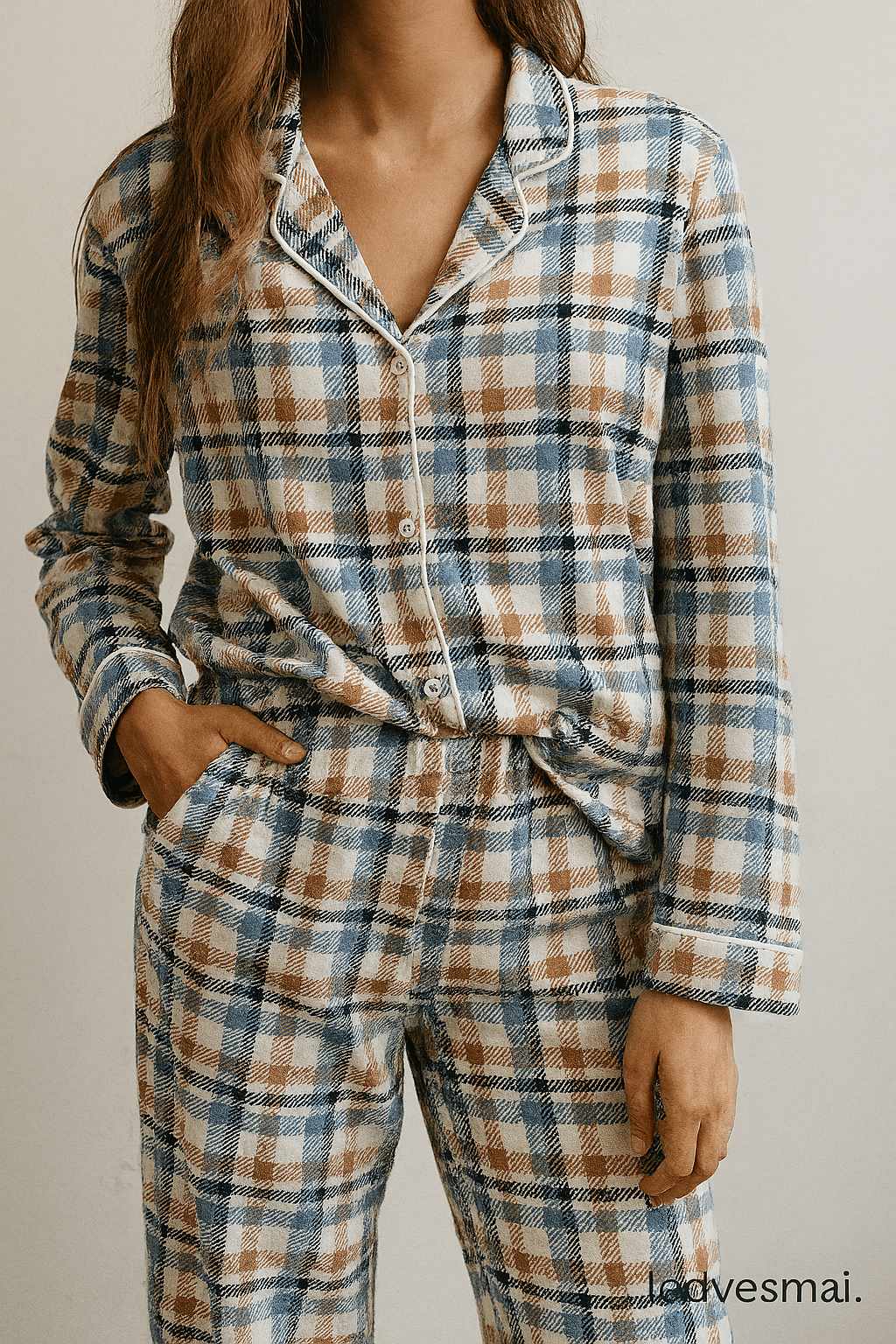 Flanelle - à carreaux bleus 165 g/m²