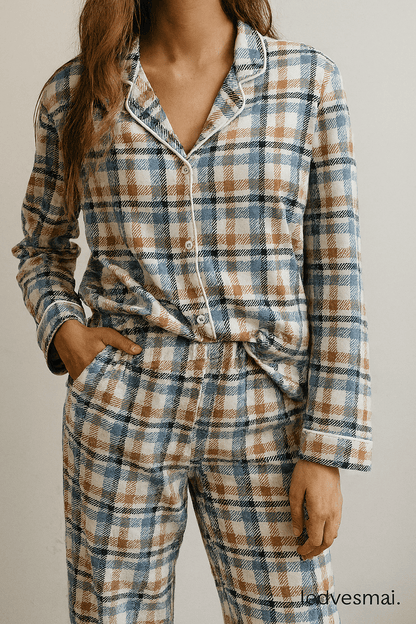 Flanelle - à carreaux bleus 165 g/m²