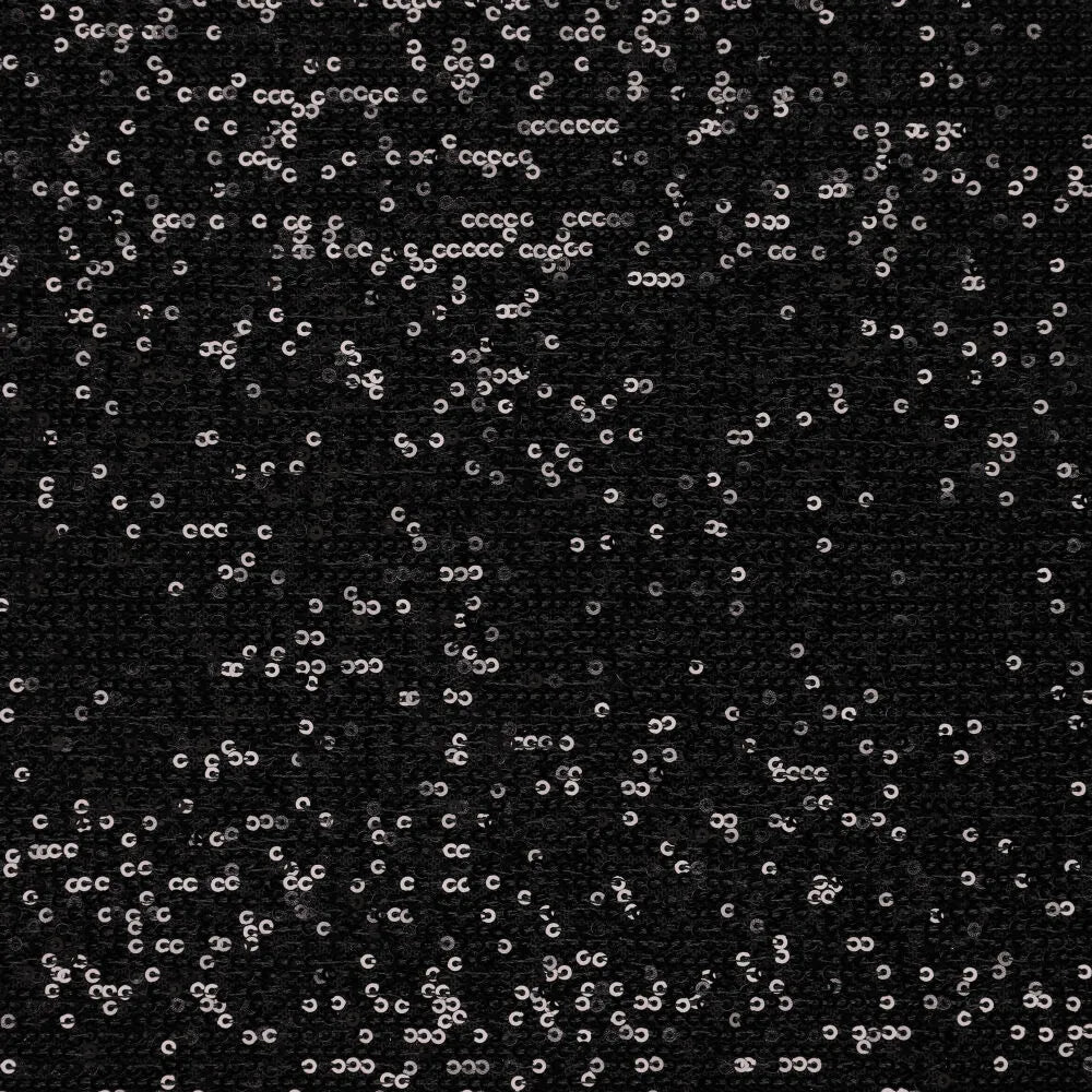 Image du tissu à paillettes - noir 285 g/m² – disponible chez les tissus Charlotte