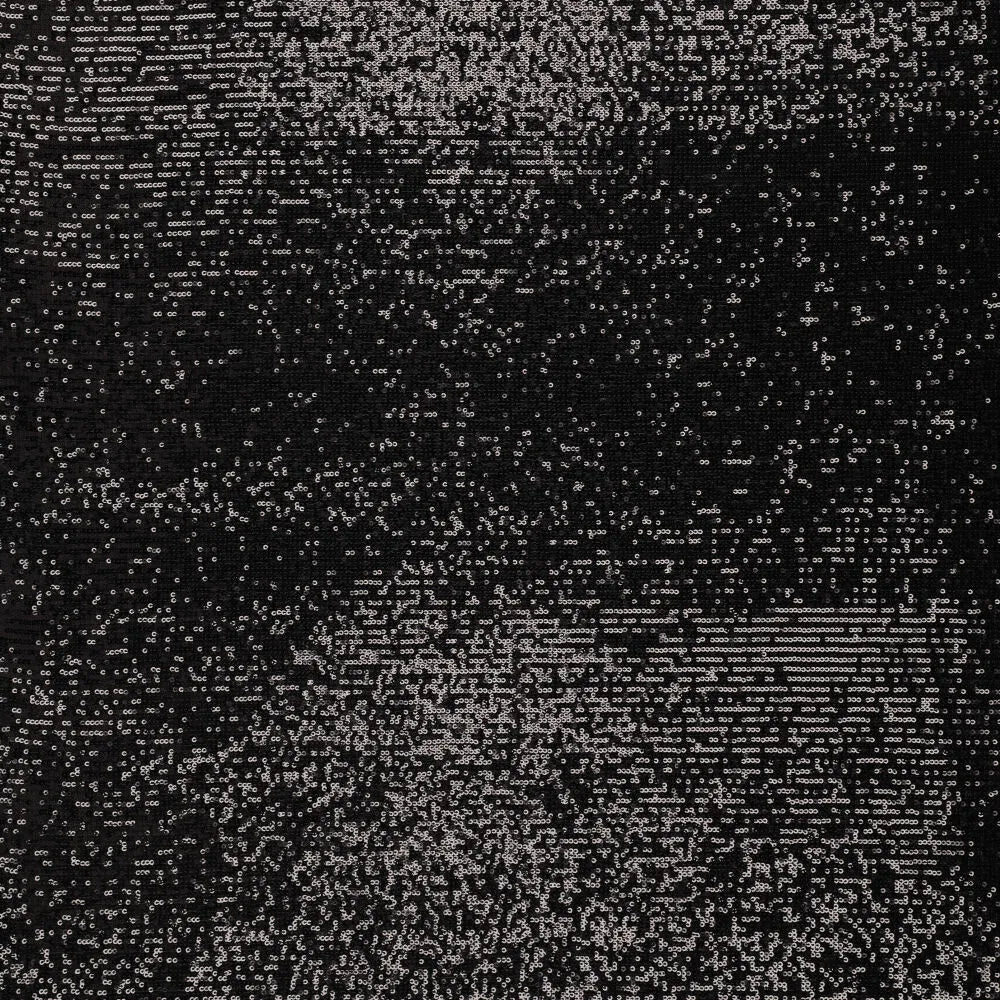 Image du tissu à paillettes noir 285 g/m² – disponible chez Šarlotes audumi