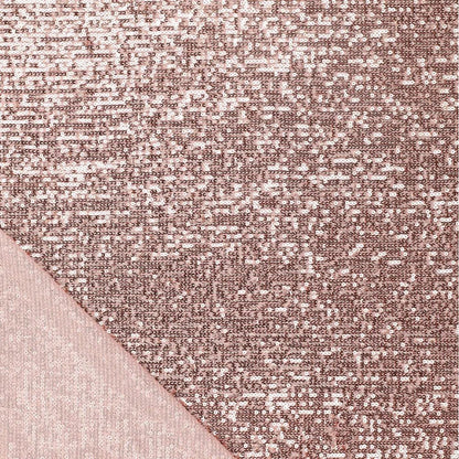 Image du tissu à paillettes rose - 285 g/m² – disponible chez Šarlotes audumi