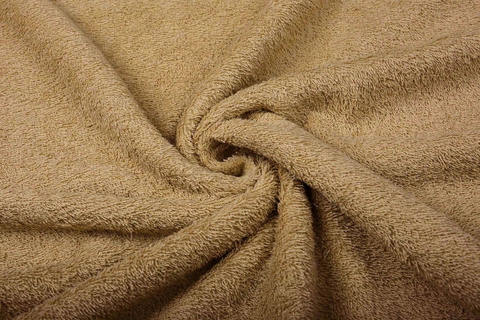 Tissu éponge - marron clair 350 g/m²
