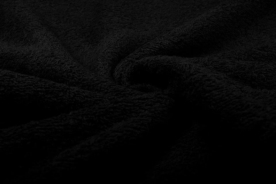 Tissu éponge noir 350 g/m²