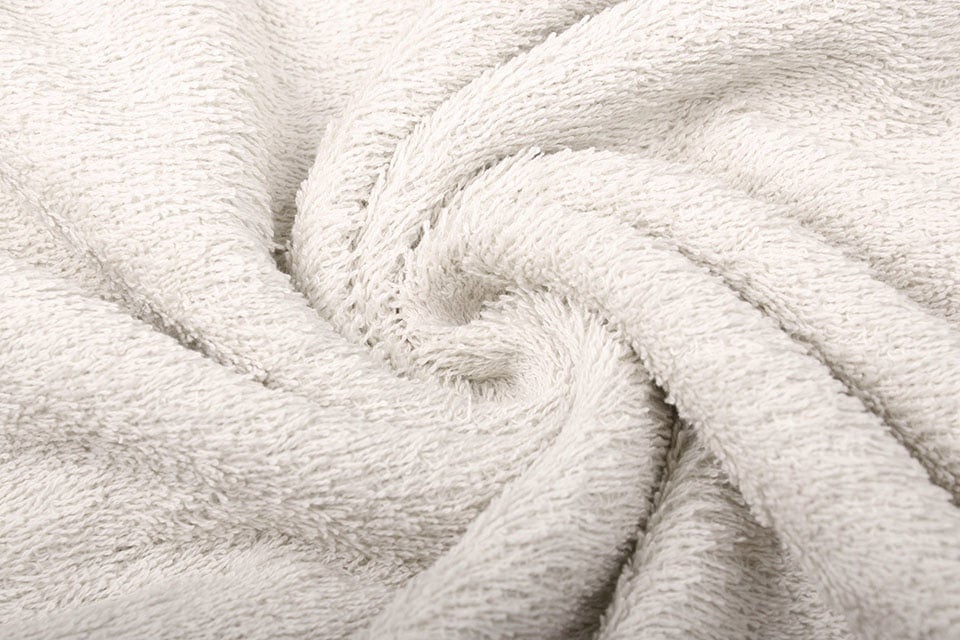Tissu éponge blanc lait 350 g/m²