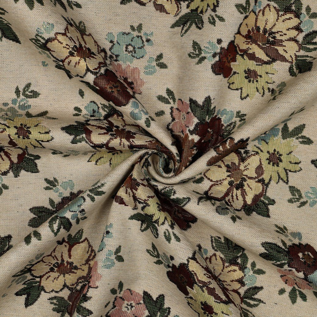 alt
Tapestry image - flowers with gold accents on a light background 420 g/m² – available at Šarlotes audumi