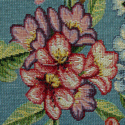 Tapisserie - motif floral sur fond bleu 330 g/m²
