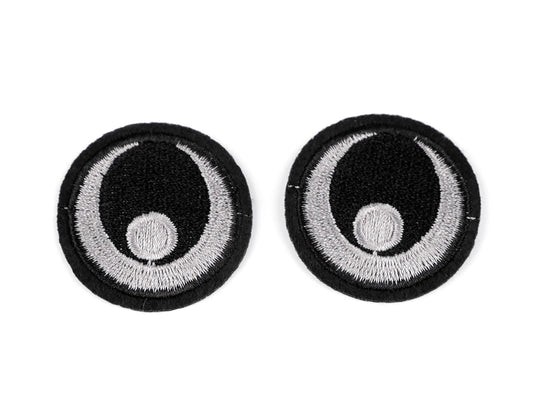 Image with iron-on eyes patch 38 mm – available at Šarlotes audumi