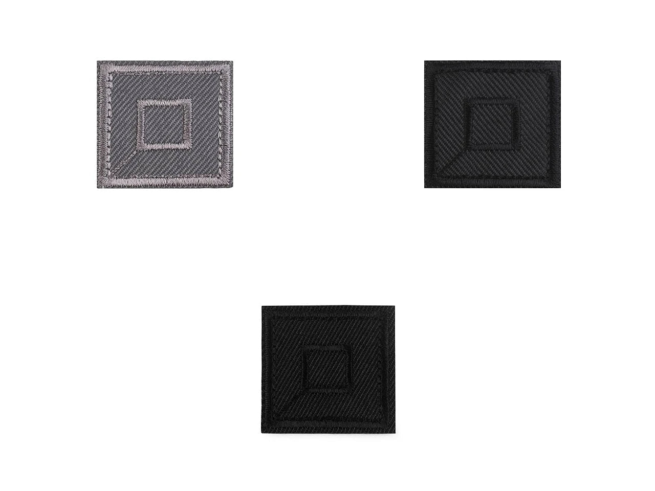 Image of an iron-on patch, square | 3.3 x 3.3 cm | assorted shades – available at Šarlotes audumi
