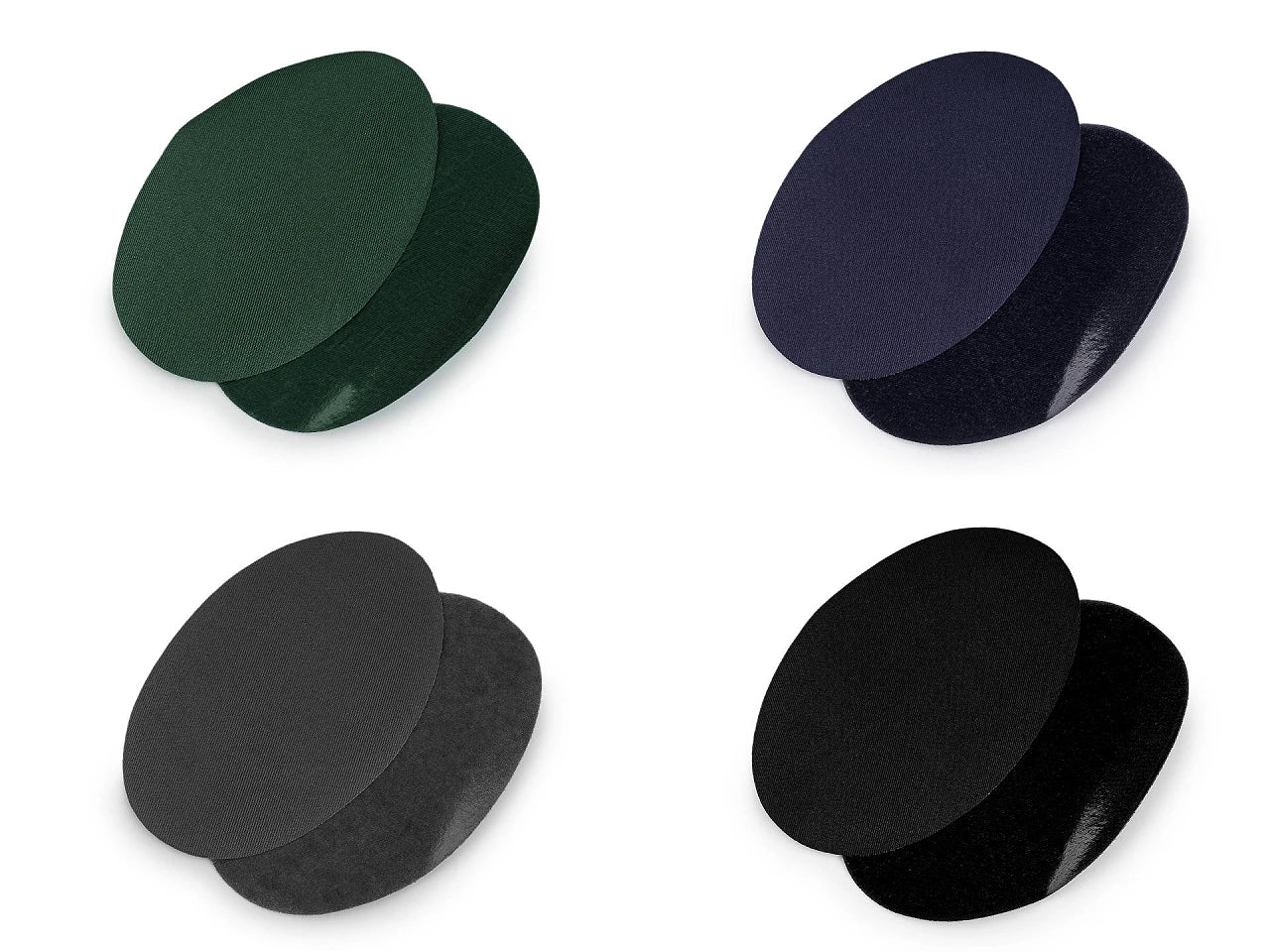 Iron-on oval patch 10 x 15.5 cm | Pack contains: 2 pcs. | assorted colors