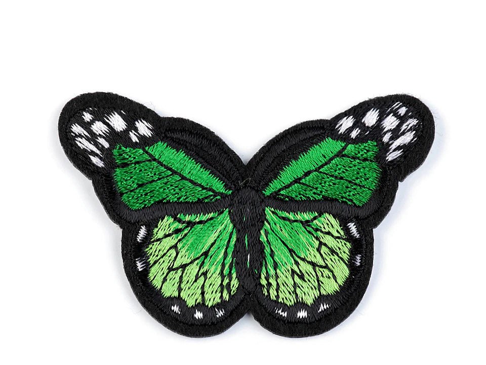 Iron-on butterfly patch | 4.8 × 7 cm | assorted shades
