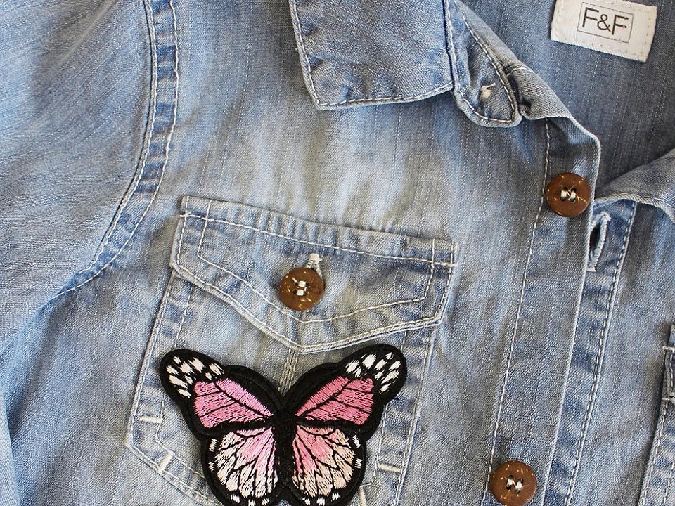 Iron-on patch Butterfly | 4,8 × 7 cm | various shades