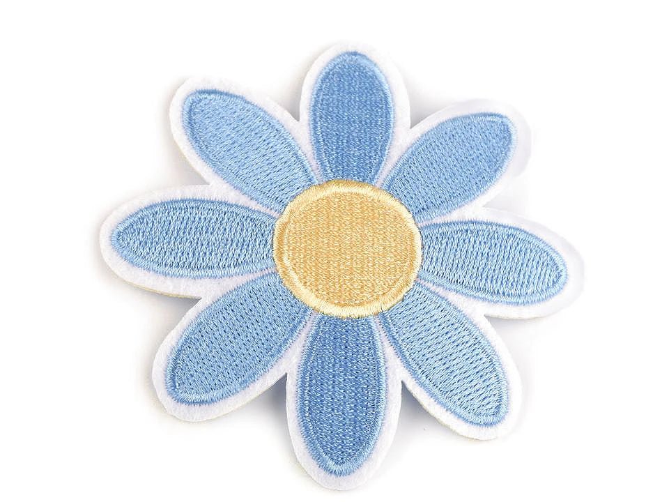 Iron-on flower patch| 8.5 cm | assorted shades