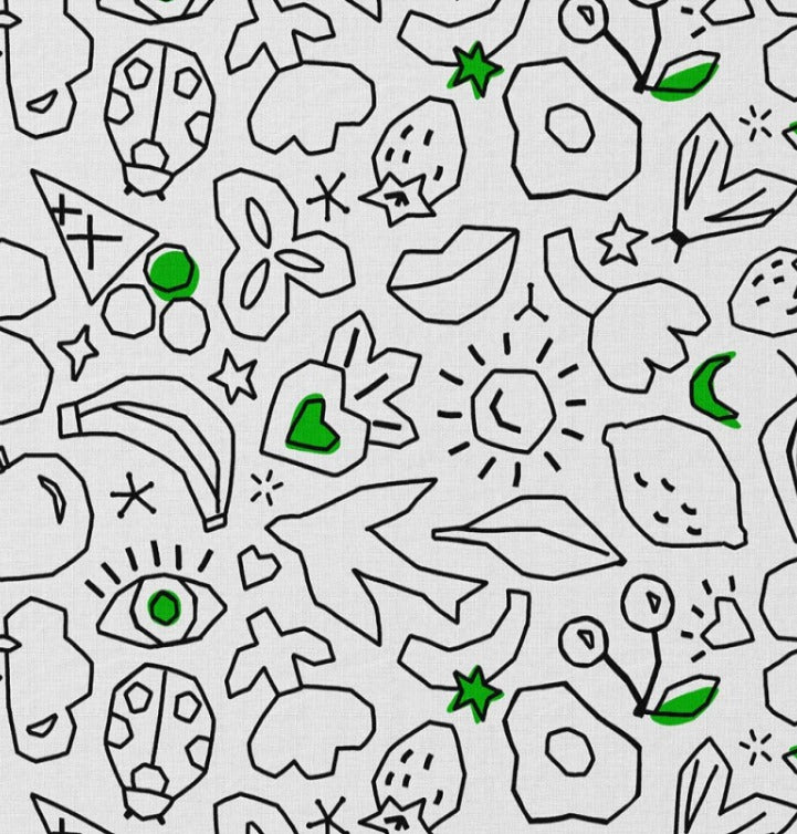 Popeline À COLORIER SOI-MÊME - fruit