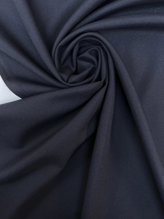 Italijian dress and blouse fabric | 57% wool | 43% polyester | 155 g/m² | 147 cm | Dark blue