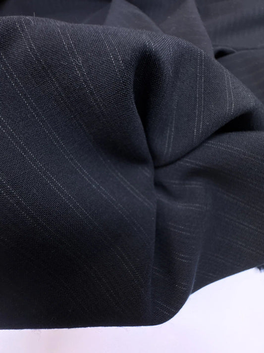 Italian wool fabric | 100% wool | 180 g/m² | 152 cm | Striped dark blue