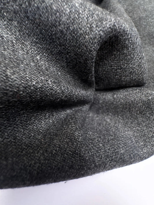 Image of Italian wool fabric in grey with a twill weave, a thicker fabric for suits and outerwear, 275 g m2 – available at Šarlotes audumi