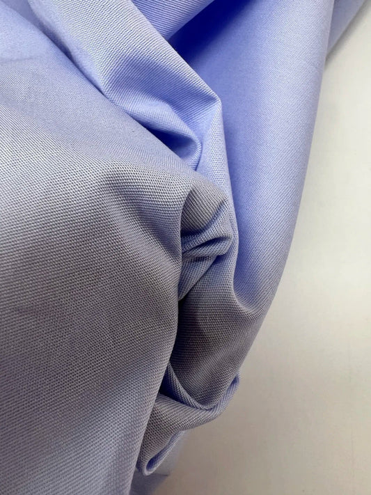 Italian cotton poplin with elastane - blue lilac 100 g/m²