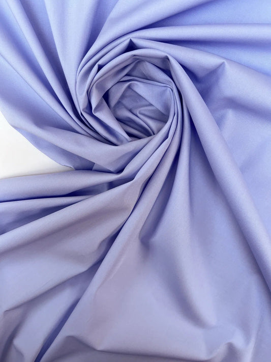 Italian cotton poplin with elastane - blue-purple 100 g/m²