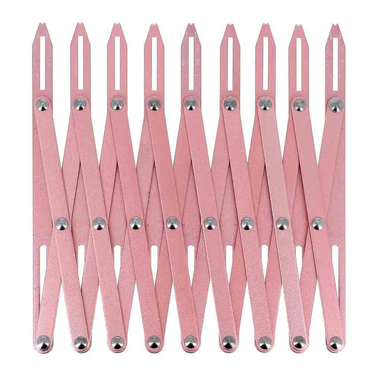 Expandable measuring ruler for positioning buttonholes and buttons Bohin