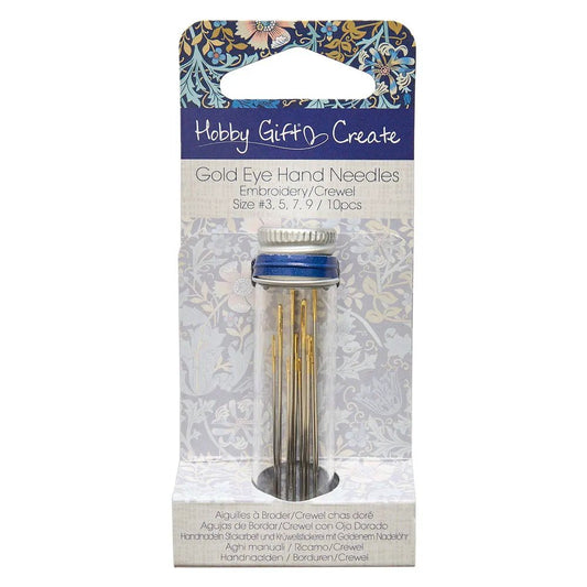 Image of a crewel embroidery needle set, assorted sizes, Hobby Gift – available at Šarlotes audumi