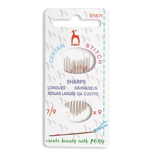 Image with Crewel embroidery needles No. 8–9–10 (9 pcs) Pony – available at Šarlotes audumi