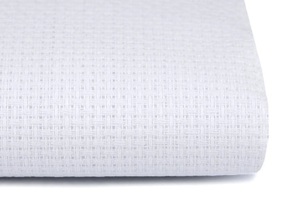 Tissu à broder - 46 cases/10 cm - blanc