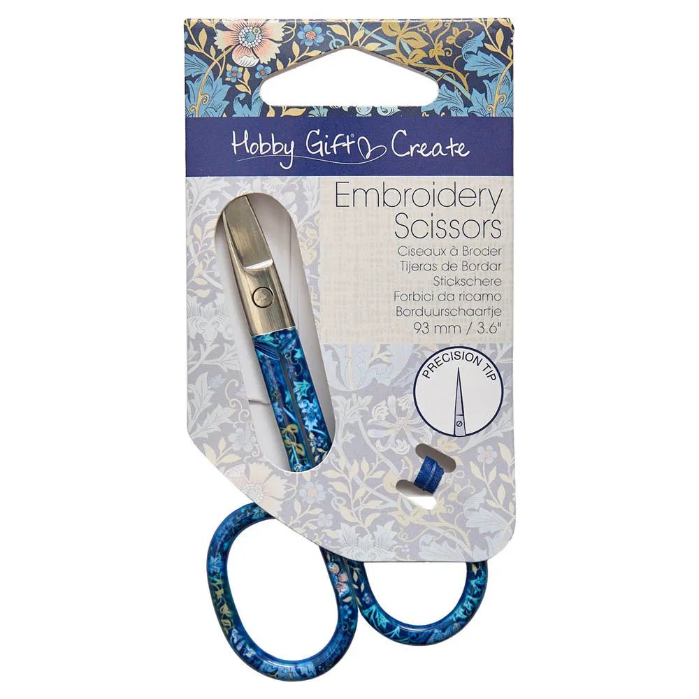Image de ciseaux de broderie à motif floral, bleus Hobby Gift – disponibles chez Šarlotes audumi