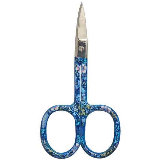 Image of embroidery scissors with a floral pattern, blue Hobby Gift – available at Šarlotes audumi