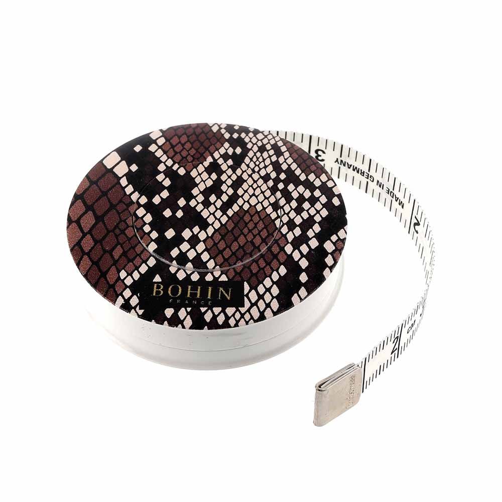 Bohin Safari 1.5 m retractable tape measure - snakeskin