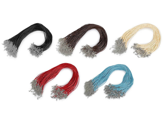 Image with necklace cord with clasp – ready base for jewelry (45 cm) – available at Šarlotes audumi