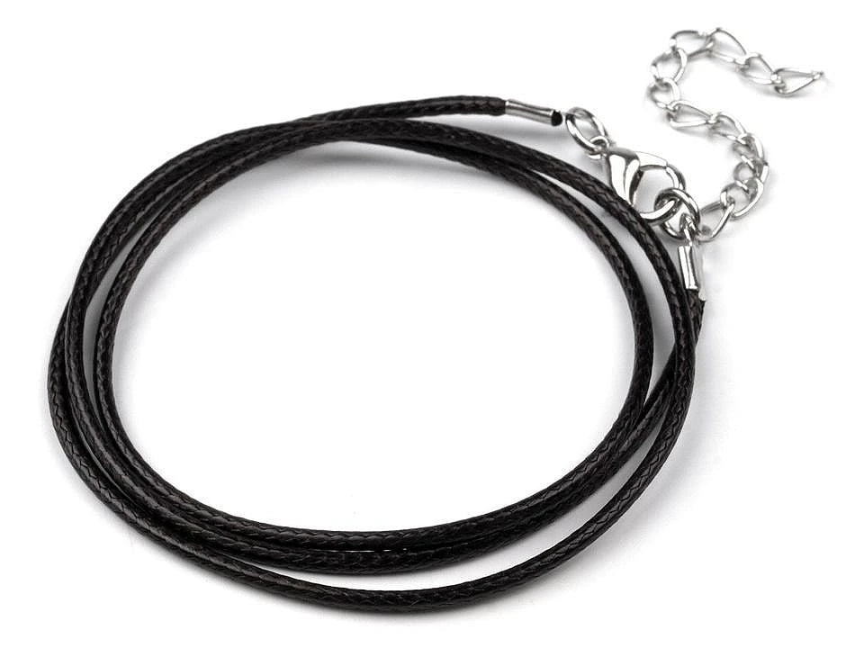 Image de cordon de collier avec mousqueton – base prête pour bijoux (45 cm) – disponible chez Šarlotes audumi